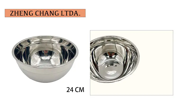 Bowl acero Inox. para ensaladas 24cm (x12) 1