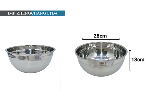 Bowl acero Inox. para ensaladas 28cm (x10)