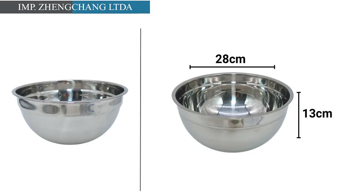 Bowl acero Inox. para ensaladas 28cm (x10) 1