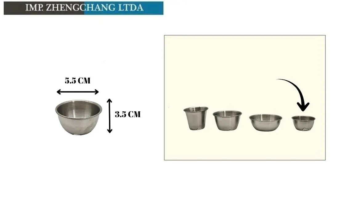 Bowl acero Inox. para ensaladas 5cm (x10) 1
