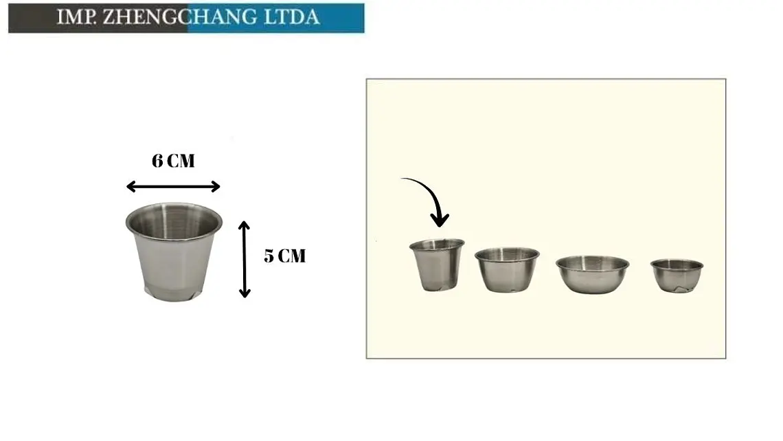 Bowl acero Inox. para ensaladas 6cm (x10) 1