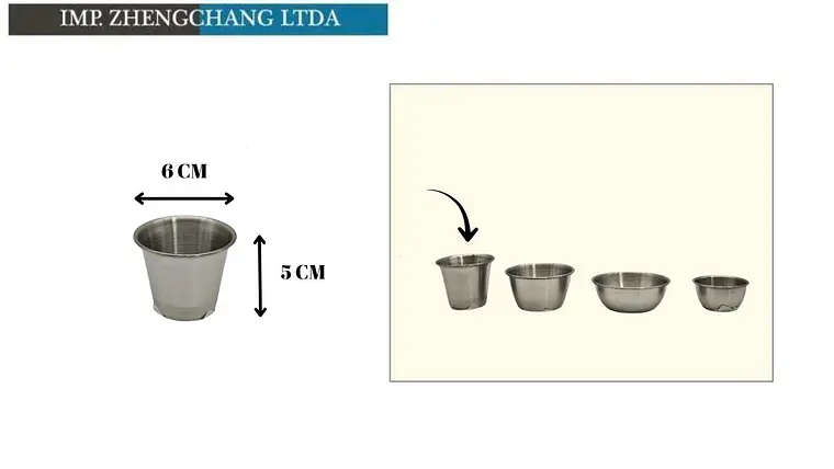 Bowl acero Inox. para ensaladas 6cm (x10) 1