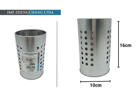 Escurridor en Inox. perforado redondo 10×16CM (x12)