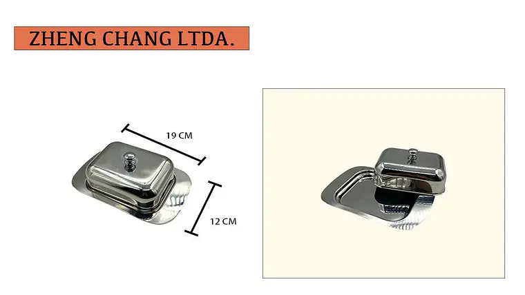Mantequillera cuadrada de acero inox (x6) 1