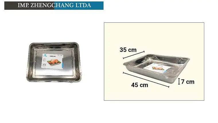 bandeja rectangular 45×35×7cm 850g (x5) 1