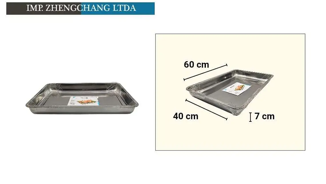 bandeja rectangular 60×40×7cm 1250g (x5) 1