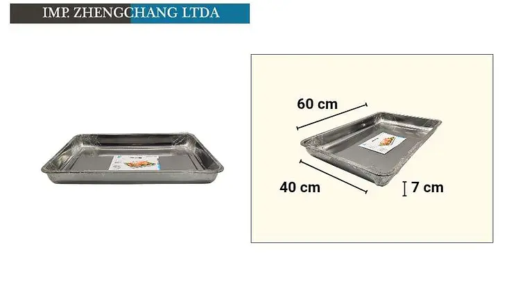 bandeja rectangular 60×40×7cm 1250g (x5) 1