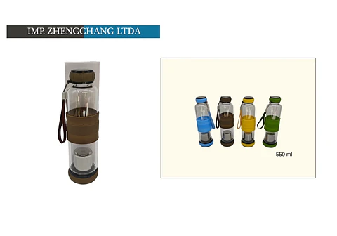 Botella de vidrio infusor 550ML (x10)