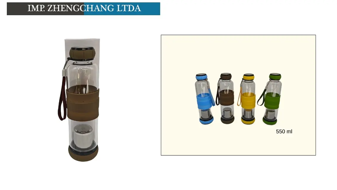 Botella de vidrio infusor 550ML (x10) 1