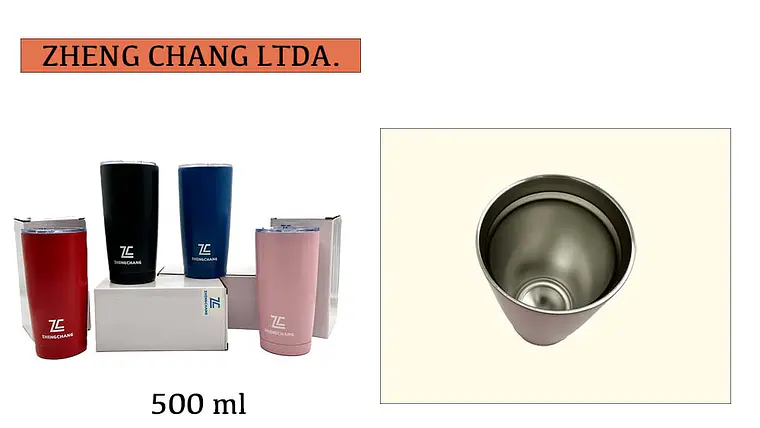 Vaso termico tapa transparente 500ML (x10) 1