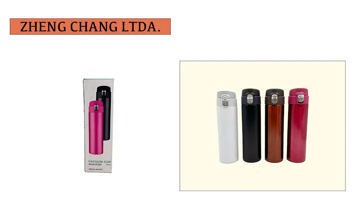 Termo térmico acero inox tapa clic color metalizado 420ml (x10) 1
