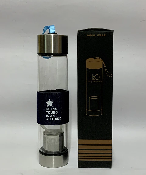 Botella de vidrio infusor tipo baston 500ML (x10)
