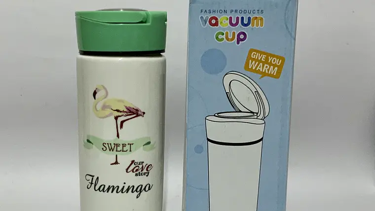 Termo ceramica tapa plastica estampada flamingo (x20) 1