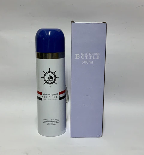 Térmico de acero inoxidable con taza estampado sailor BG 500ml (x10)