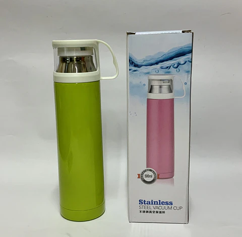 Botella termica de acero inoxidable unicolor 500ml (x10)