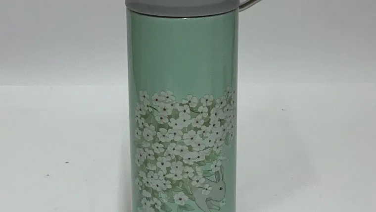 Térmico acero inox taza color y flores cordon silicona 500ml (x10) 1