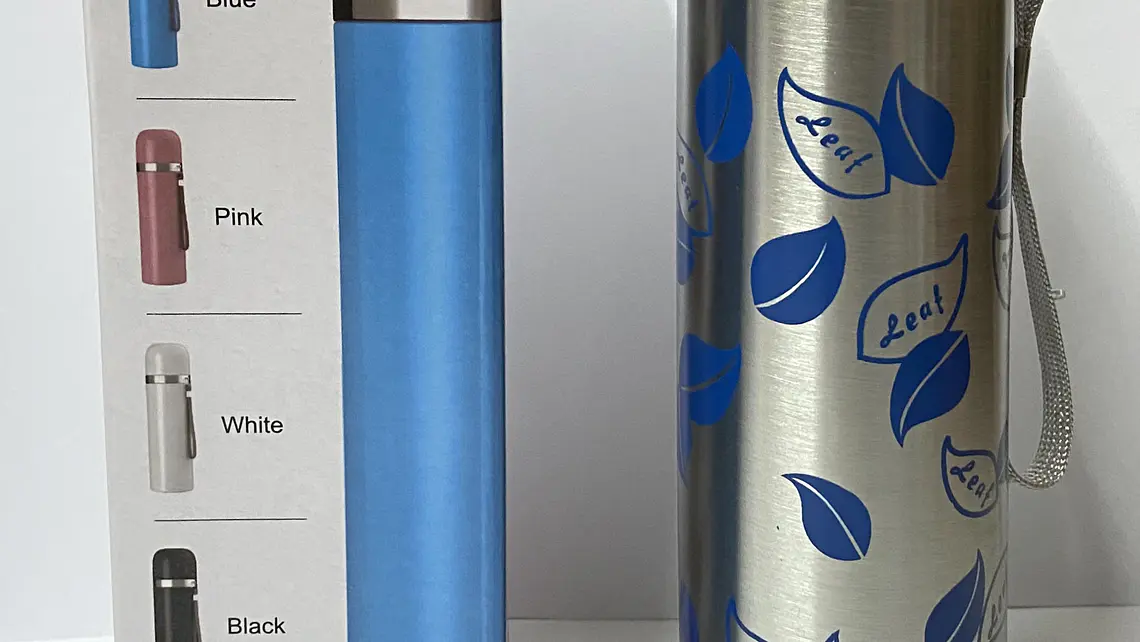 Térmico acero inox taza color liso con cordon 500ml (x10) 1