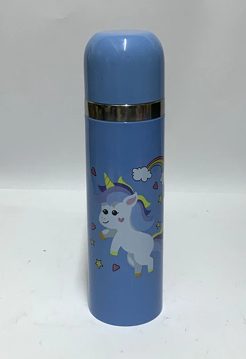 Termo acero inox termico unicolor estampado unicordio 500ml (x10)