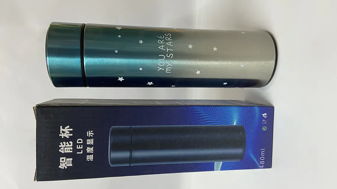 Vaso termico LED indicador inteligente de temp color degradado 480ML (x10) 1