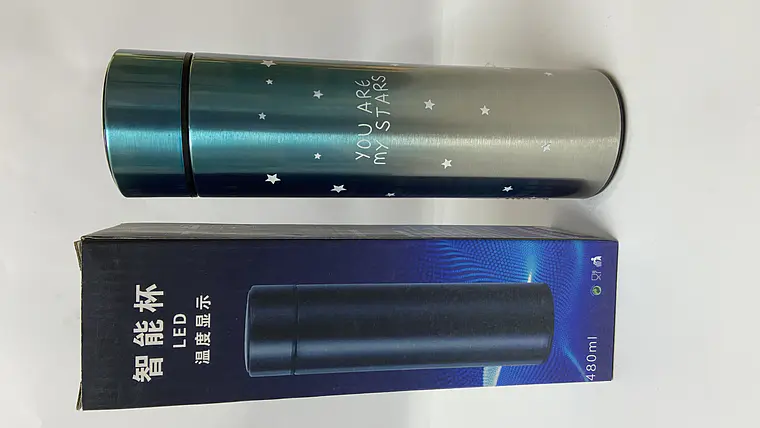 Vaso termico LED indicador inteligente de temp color degradado 480ML (x10) 1