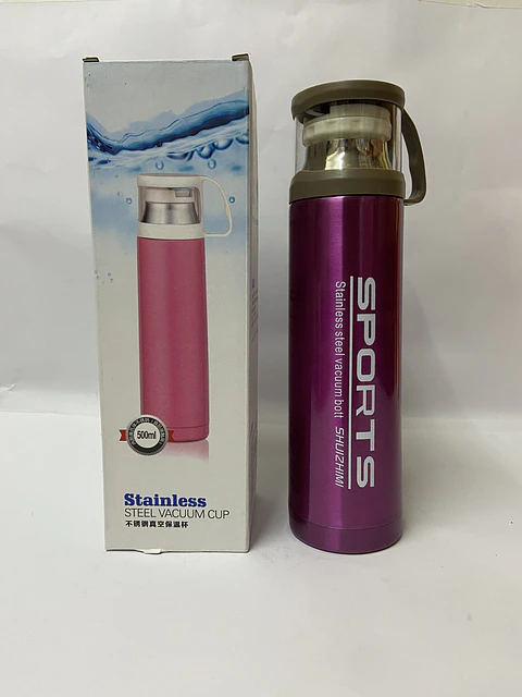 Termo térmico acero inox con taza vidrio sport 500ml (x10)