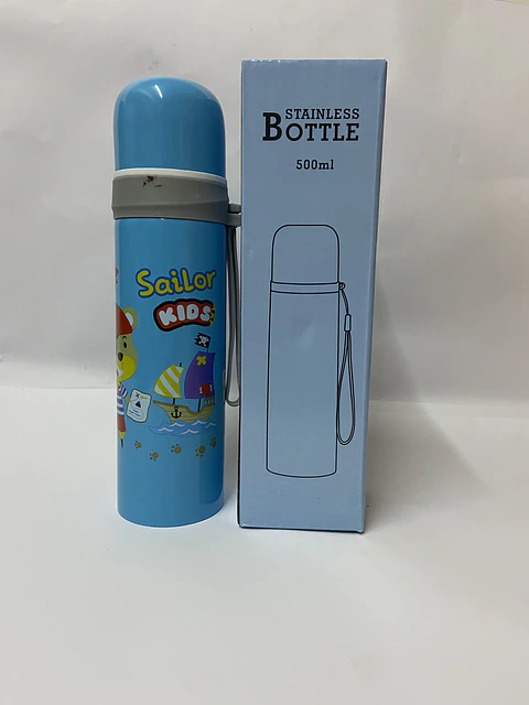 Termo térmico acero inox con taza caricatura 500ml (x10)