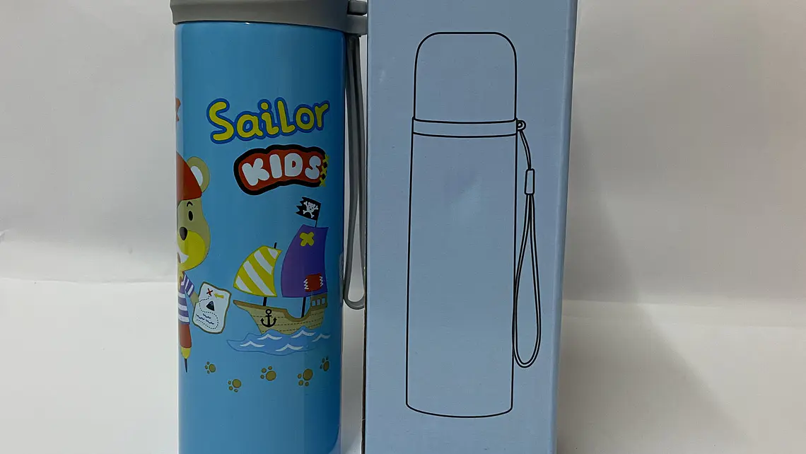 Termo térmico acero inox con taza caricatura 500ml (x10) 1