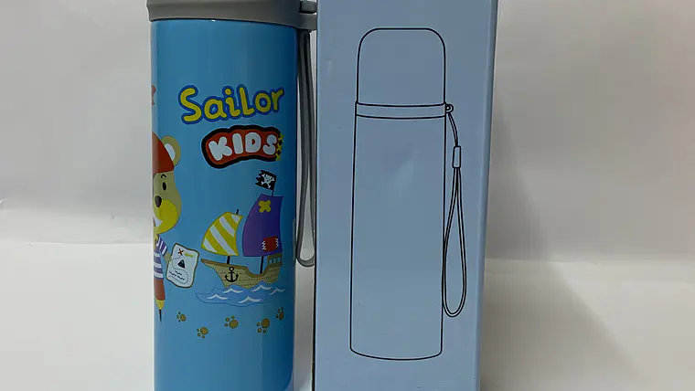 Termo térmico acero inox con taza caricatura 500ml (x10) 1