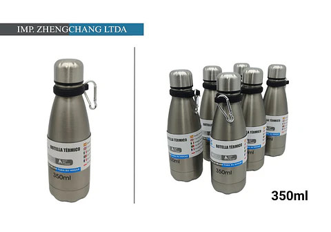 Botella termica con anillo color natural 350ml (x6)