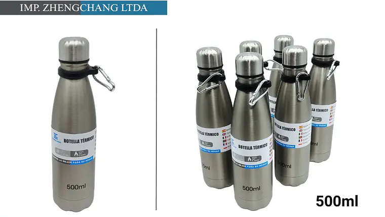 Botella termica con anillo color natural 500ml (x6) 1