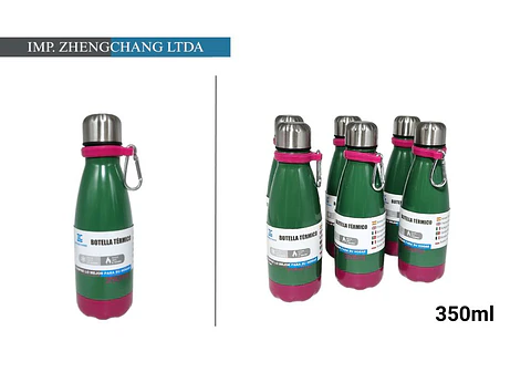 Botella termica con anillo bicolor pintado 350ml (x6)