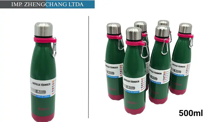 Botella termica con anillo bicolor pintado 500ml (x6) 1