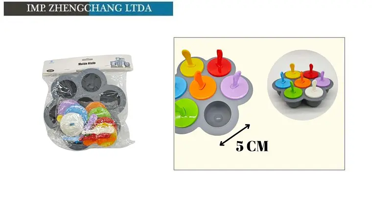 Molde cubos para helado 5cm con palitos 7 cabidades (x12) 1