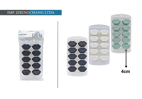 Cubetera forma labios 4cm 10 cavidades (x12)
