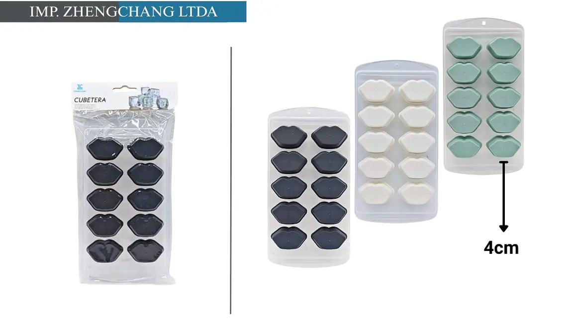 Cubetera forma labios 4cm 10 cavidades (x12) 1