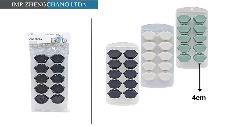 Cubetera forma labios 4cm 10 cavidades (x12) 1