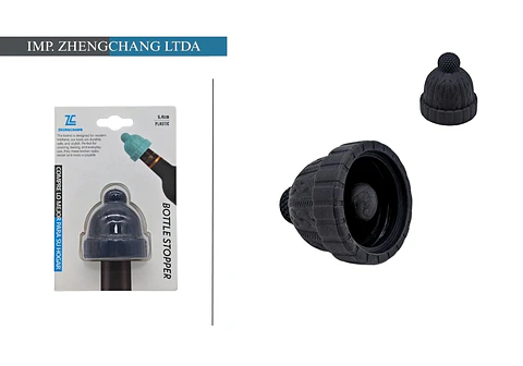 Tapon silicona sobrero para botellas de vino (x12)