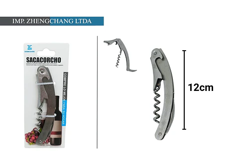 Sacacorchos acero inox 3 en 1 (x12)