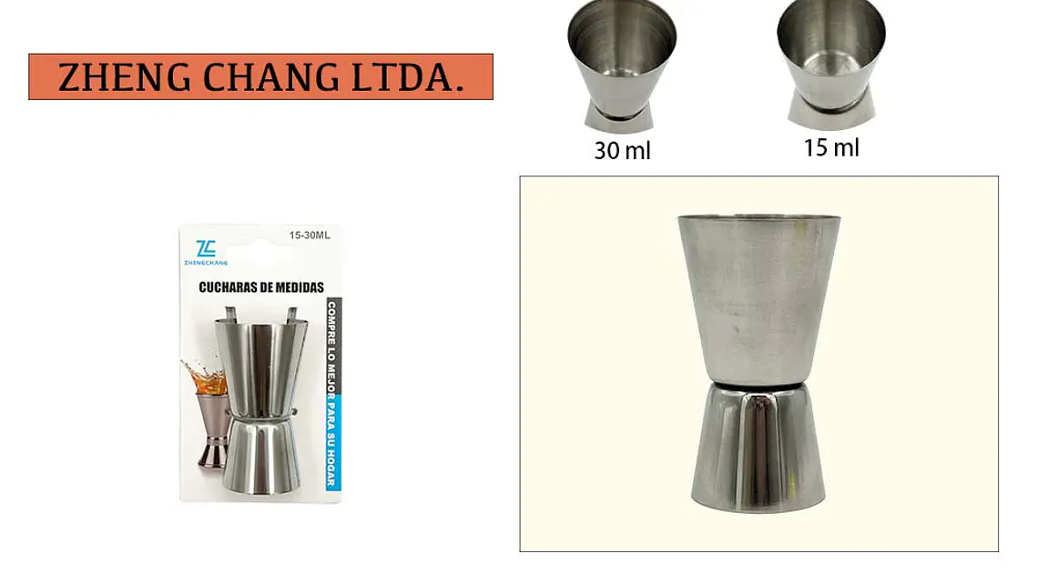 Vaso Jigger/ medidor de doble tiro 15-30 delgado (x12) 1