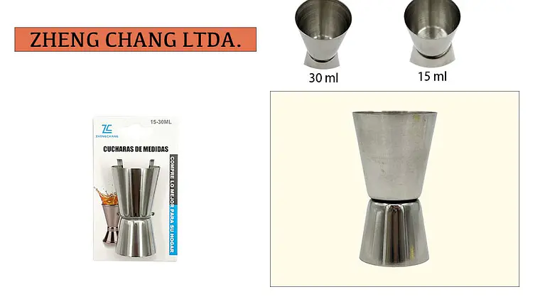 Vaso Jigger/ medidor de doble tiro 15-30 delgado (x12) 1
