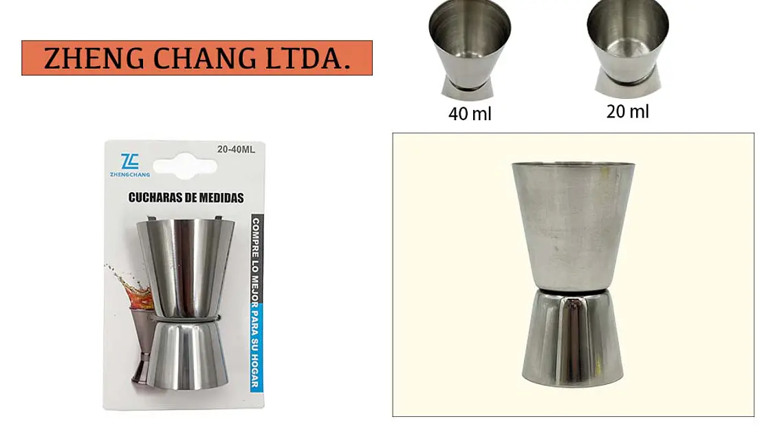 Vaso Jigger/ medidor de doble tiro 20-40 delgado (x12) 1
