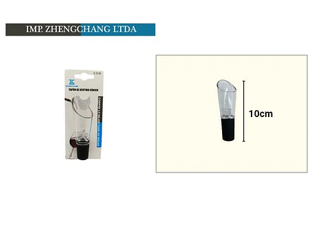 Tapon de vertidor conico para botella vino (x12)