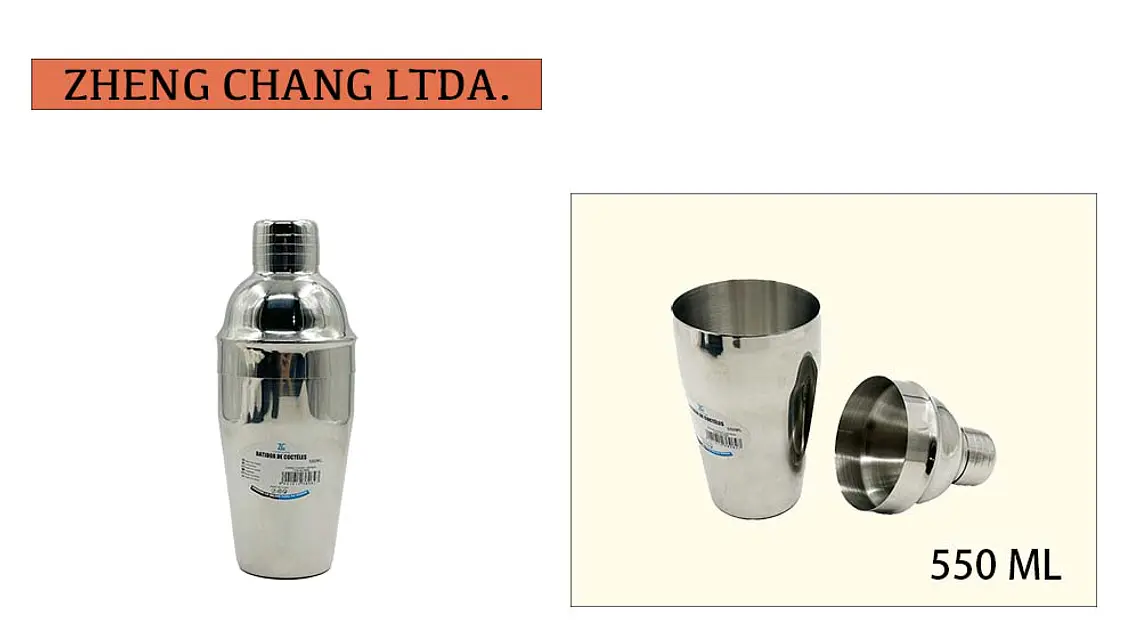  Coctelera acero Inox 550ml (x12) 1