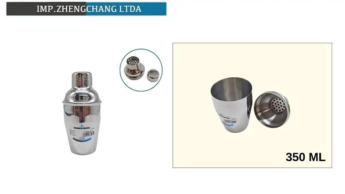  Coctelera acero Inox 350ml (x6) 1