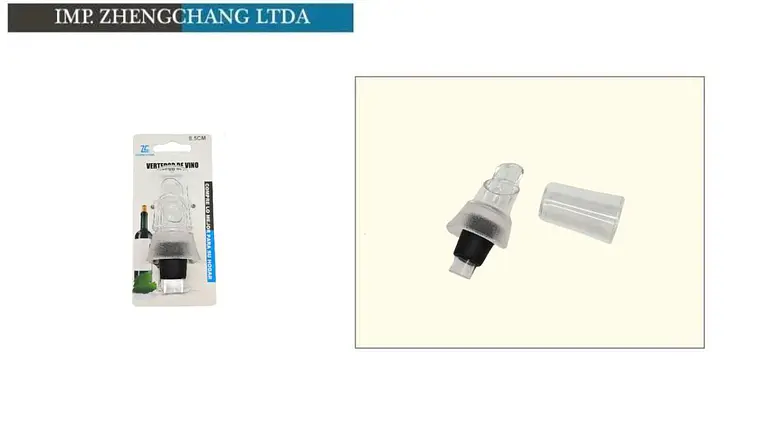 Boquilla/vertedor transparente  para vino con tapa 8.5cm (x12) 1