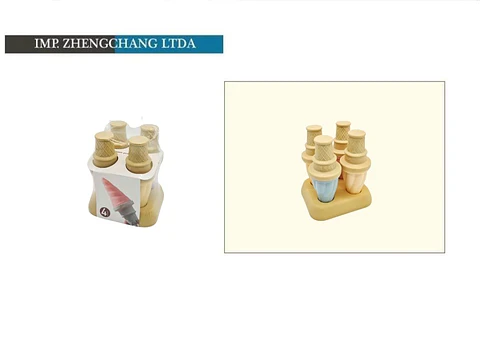Molde silicona para helado tipo cono 4 und (x6)