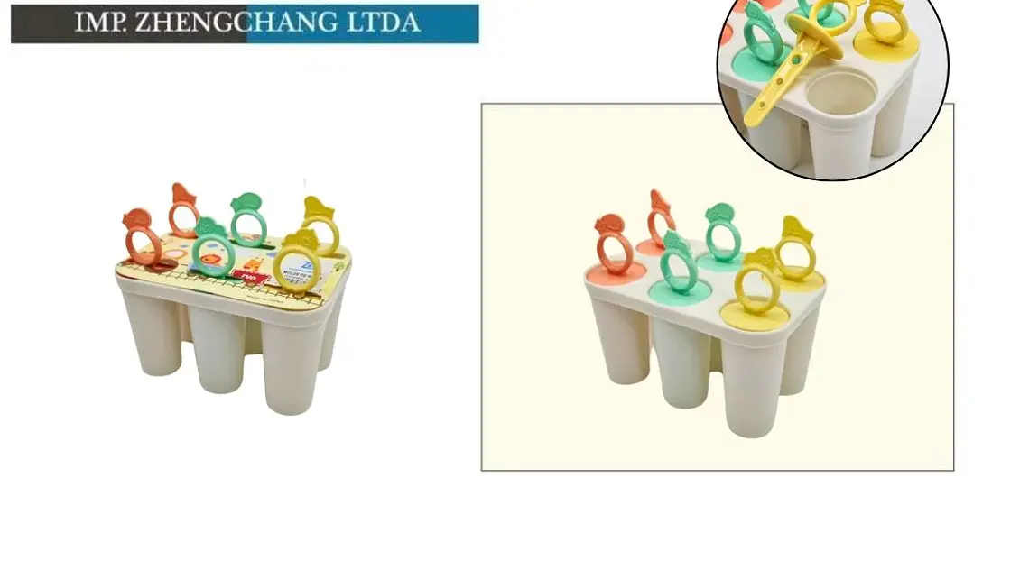 Molde silicona redondo para helado multicolor 6 und (x6) 1