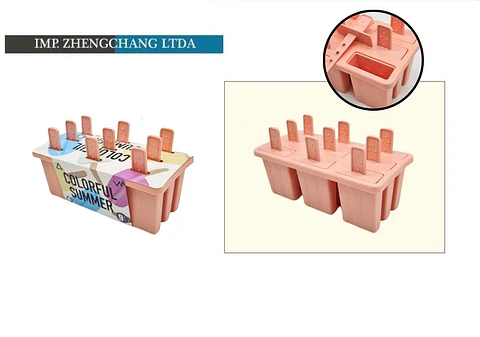Molde silicona cuadrado minimalista paletas 9 und (x6)