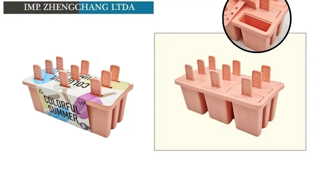 Molde silicona cuadrado minimalista paletas 9 und (x6) 1