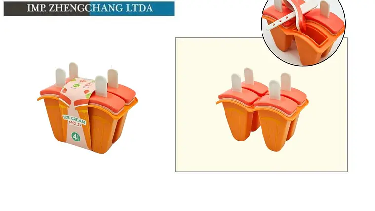 Molde silicona fruta sandia paletas 4 und (x6) 1